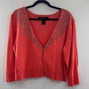 3For$20 Ashley Stewart Orange Sliver Crop Sweater size 18/20